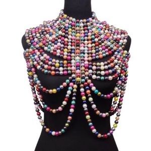 Beaded Multicolour Shawl Necklace